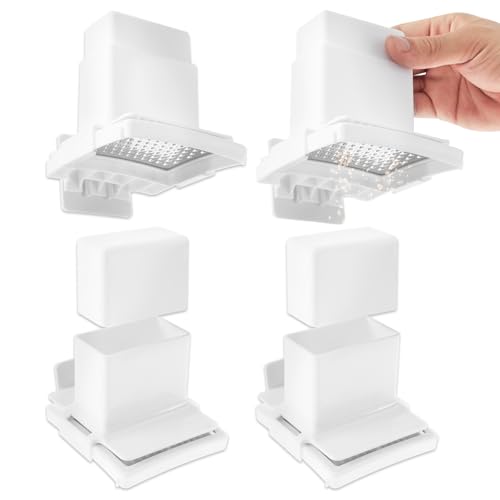 4Pcs Soap Grinder for Bar Soap, Wall-Mounted Waterproof Soap Powder Dispenser, No Drilling, Manual Bar Soap Grinding Box with Drain for Kitchen Bathroom Hand Washing