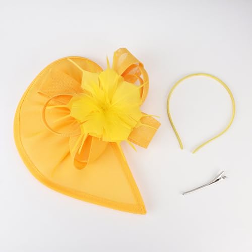 Image of DRESHOW Women Fascinator Hats Tea Party Hat Vintage Pillbox Hat Headband for Cocktail