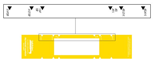 Tabbies File Pocket Handles, 9.63 X 2, Yellow/White, 4/Sheet, 12 Sheets/Pack #TOP6