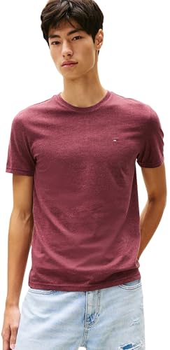 Tommy Jeans Tjm Xslim Jaspe Htr Tee Ext Dm0Dm20363, Maglietta a Maniche Corte, Uomo, Rosso (Red Wine Htr), 4XL
