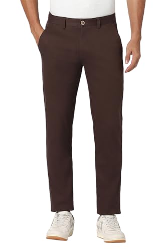 Image of Peter England Men's Regular Fit Mid Rise Pants