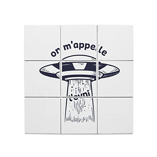 Carreaux céramique Jul Ovni tableau mural 60x60cm facile à poser