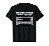 Funny Animal Shelter Worker Nutrition Facts Men Women T-Shirt