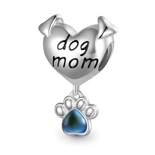 Image of GNOCE Pet Dog Bowl Bead Charm For Women, S925 Sterling Silver Bead Charm NecklaceBracelet for Her, Jewelry Gift