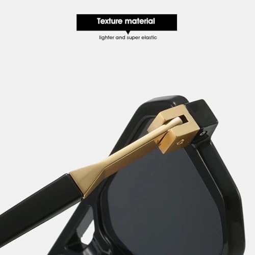 Lunettes de soleil monture rétro à double faisceau géométrique