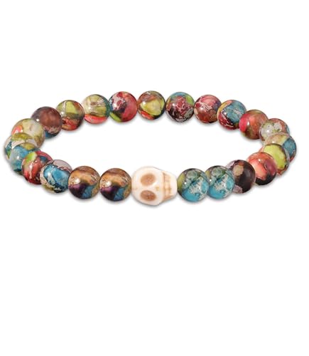 Image of Cross Bracelets for Women, Christian Gifts for Women Stocking Stuffers for Teens Cross Bracelet Imperial Nature Stone Bead Bracelet Confirmation Baptism Gift for Teen Girls Christmas Religious Gift Cathlic Faith Jewelry