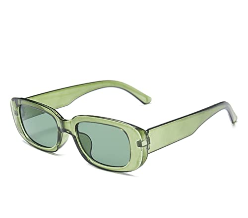 Image of IKANOO Retro Rectangle Sunglasses for Women Men Small Square Frame Trendy Y2K 90's Black Sunglasses