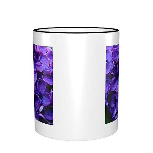 Tasse en céramique fleurie violette 326 g de qualité supérieure - 3