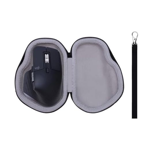 LTGEM Mouse Case Compatible with Logitech MX Master 4/3S/3/2S Ergonomic Wireless Mouse, Office Travel Carrying Storage Bag - Black+Gray(Case Only)