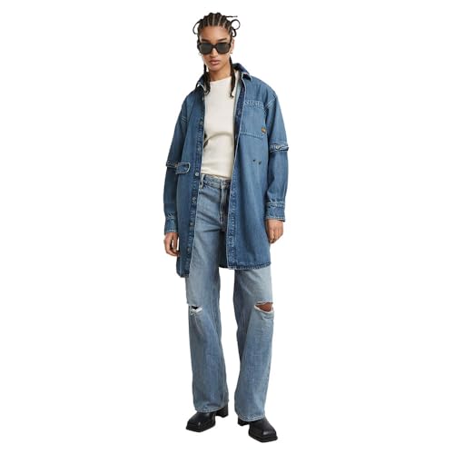G-STAR Damen Judee Low Waist Loose Jeans Blau (Antique Faded Ripped Fjord D22889-D776-G920) 25W / 32L – Ansicht 4