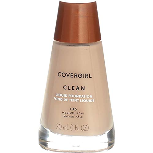 COVERGIRL Clean Liquid Makeup, 135 Medium Light, 1 Oz (Pack of 4)