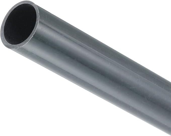 MACHSWONPVC Pipe 12mm ID 14mm OD 200mm Length Round Plastic Rigid Tubing High Impact for Drain Pipe Cable Sleeve(Dark Grey)