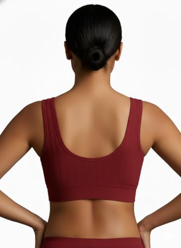 Image of Women's Maternity Nursing Bra, Front Open with Button Closure, Wirefree Padded, Seamless Inner, with Tube Bra,Pack of 1 (Free Size 30,32,34)