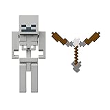 Minecraft Skeleton 3.25' scale Video Game Authentic Action Figure with Accessory and Craft-a-block