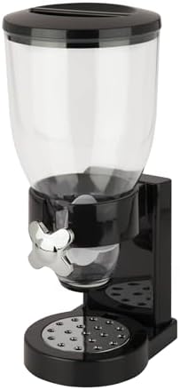 ZevrO Honey-Can-Do Dry Food Single Control Dispenser (Black/Chrome)