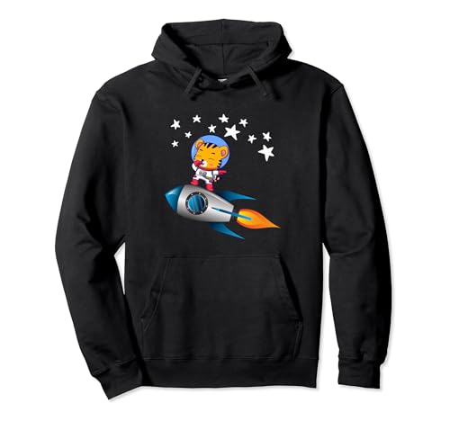 Astronauta Tigre Dabbing En Rocket Nave Espacial Dab Sudadera con Capucha