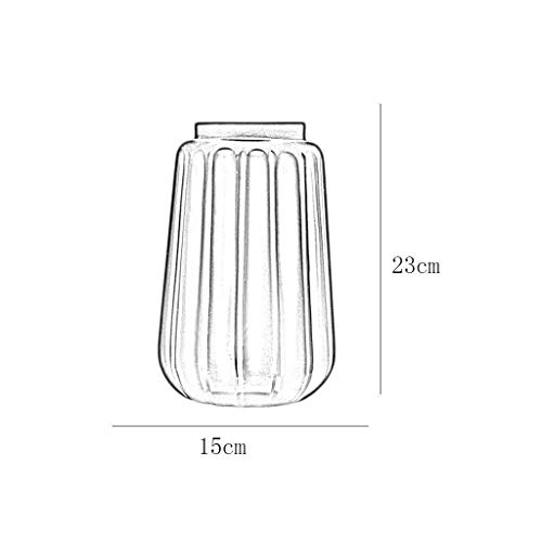 Vase en verre transparent MotivationSimplicity pour fleur fraîche décorative - 3