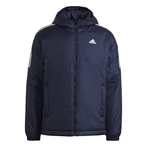 adidas mens Essentials Insulated Hooded Jacket Ink...