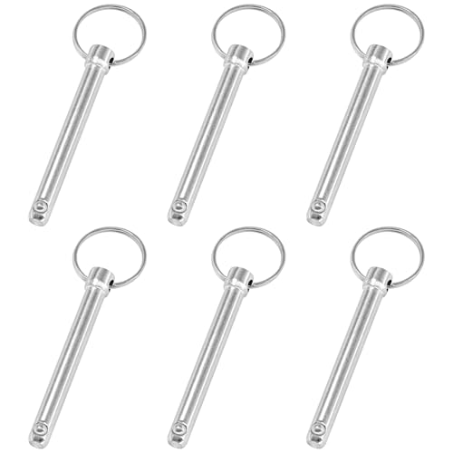 6 PCS Quick Release Pins,Spring Pins - Carbon Steel Safety Pins with Anti-Loss Spring Lock Design (M8*73mm)