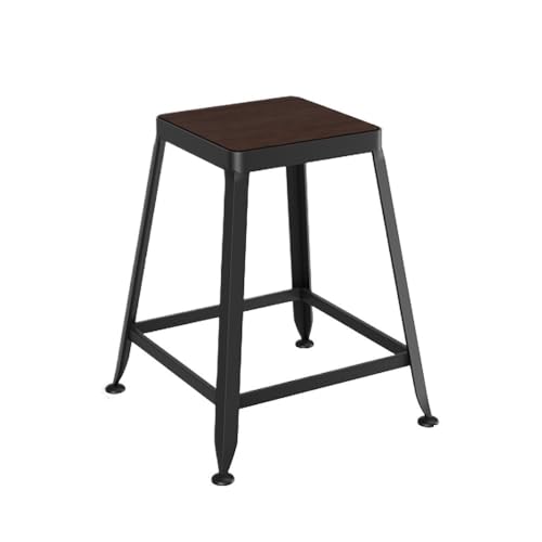 Tabouret de bar en fer et bois de 45 cm sans dossier pour restaurant - 2