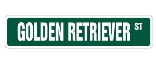 Golden Retriever Street Sign Dog Puppy Breeder pet Yard |