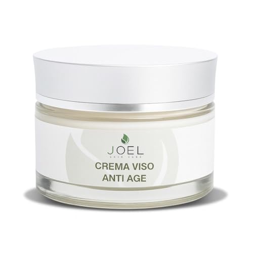 Joel Skin Care - Crema Viso Antirughe con Acido Ialuronico a Doppio Peso Molecolare per il trattamento di rughe Profonde e Superficiali, Aloe Vera e Centella Asiatica - 50 ml