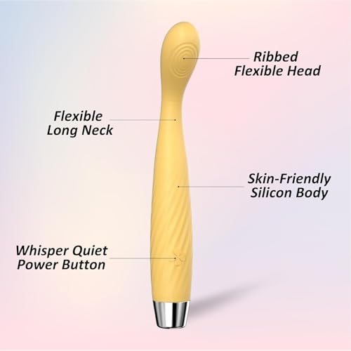 Image of Elosnoc Waterproof Massager Flexible Full Body Electric 10 Speeds Waterproof Massager with Flexible Neck | Customized Relaxation - Ergonomic Design for Comfortable Handling-Yellow