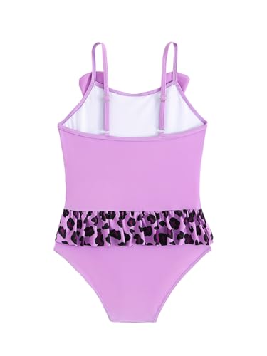 Kids Girls Cute Kitty One Piece Swimwear Spaghetti Straps Ruffles Beach Bikini Bathing Suits2