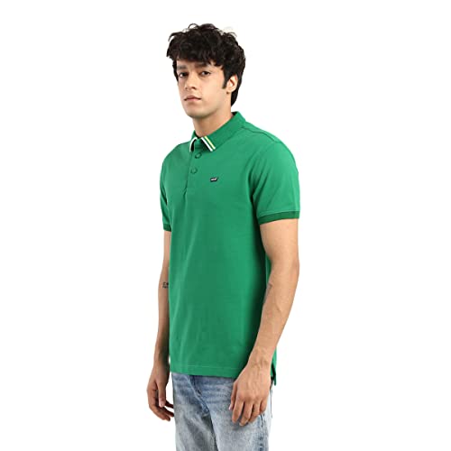 Image of Levi's Men's Cotton Regular Fit Solid Polo T-Shirt
