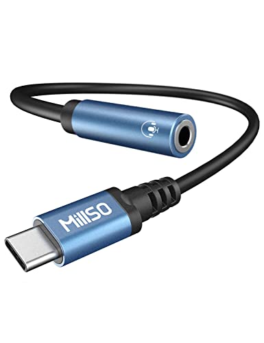 MillSO type c イヤホン変換アダプタ DAC搭載 通話/音量調節/音楽再生対応 usb c イヤホンジャック 高耐久 タイプc イヤホンアダプタ Type-C機器用 20cm
