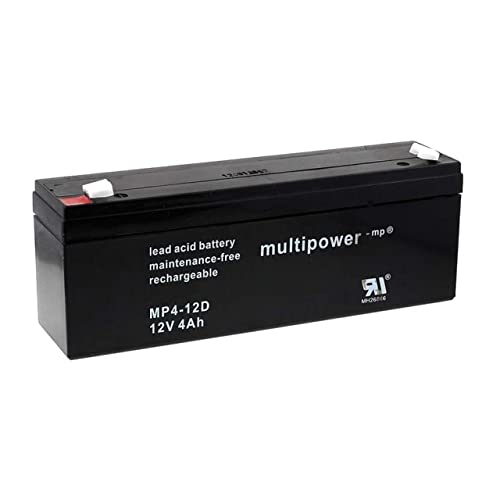 Powery Powery Recambio de Batería para SAI Batería de Gel Aplicaciones Solares 12V 4Ah (Reemplaza también 4,5Ah)