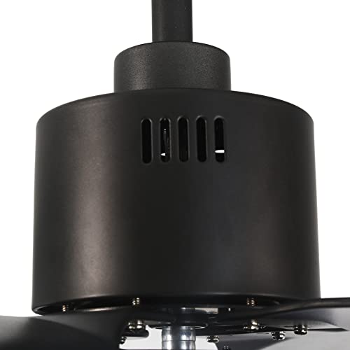 Finxin Indoor Ceiling Fan Light Fixtures Black Remote Led 54 Ceiling Fans For Bedroom,Living Room,Dining Room Including Dc Motor,4-Blades,Remote Switch #TOP5