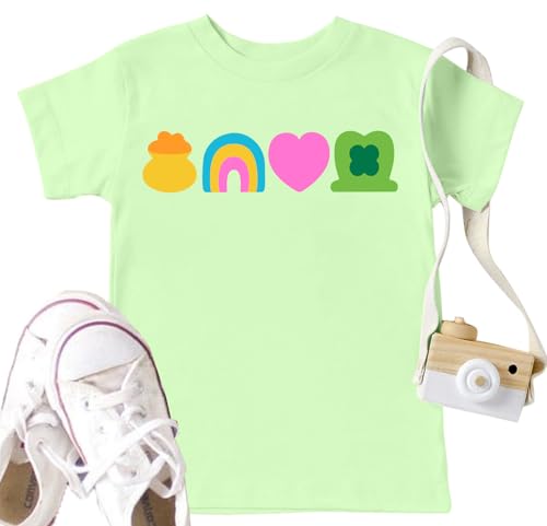Toddler St. Patrick's Day Shirts Girls Boys Shamrock Graphic Tees St Patty's Lucky T-Shirt Irish Tops