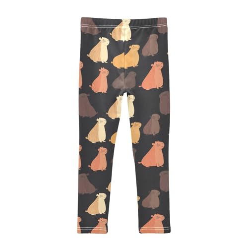 Capybara Cartoon Animals Girls Casual Leggings for Kids Printed Long Pant Bottoms Stretch and Soft2