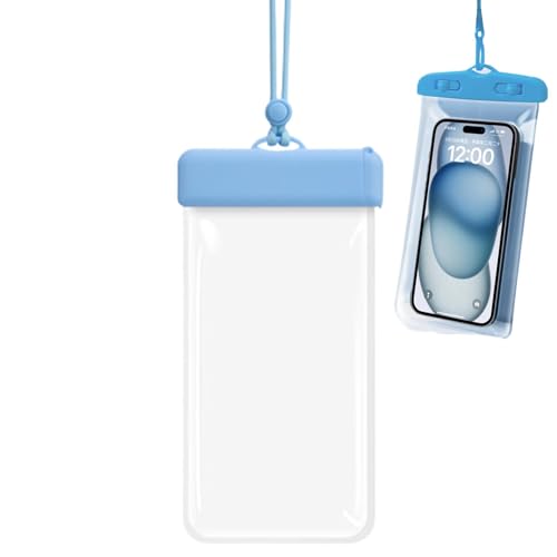 Qfdiwr Wasserdichte Smartphone-Tasche Hellblau