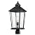 zeyu Black Outdoor Post Lights, 22 Inch Pole Lights Outdoor, Lamp Posts Outdoor Lighting for Patio Pathway, Die-Cast Aluminum with Seeded Glass Shade, ZW105P-M BK