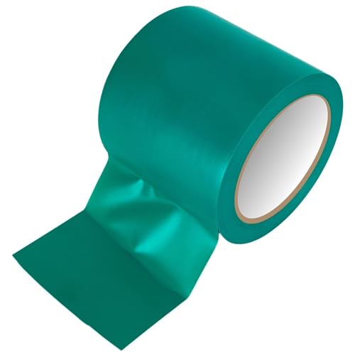 Image of GTSE 4 inch x 108 ft Green PVC Vinyl Floor Tape, 12 Rolls, Safety Marking Tape, 6 mil Thick, Suitable for Dance Floors, Gyms, Warehouses, Sports Facilities