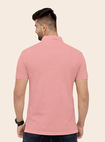 Image of 3BROS Men's Cotton Blend Half Sleeve Regular fit Comfortable Polo Neck T-Shirt (Pack of 1)
