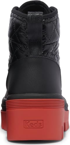 Keds Women's Soho Boot, Black/Red Quilted Nylon, 6 Medium - image 3