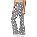 Xuxugorta Girls Flare Leggings Dots Print Gray Kids High Waisted Soft Casual Yoga Bell Bottoms Trendy Fashion Long Pants for Workout Running