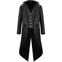 KGIHPC Chaqueta Steampunk vintage para hombre, medieval, gótico,