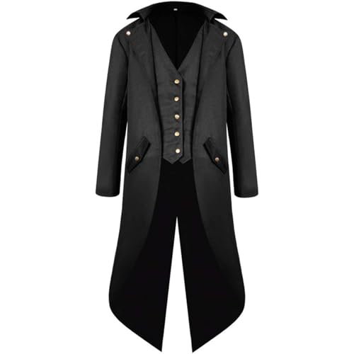 KGIHPC Chaqueta Steampunk vintage para hombre, medieval, gótico,