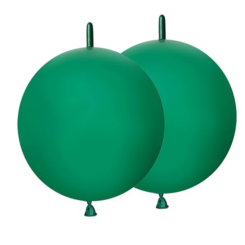 Image of Dark Green Link Balloons 6 Inch 120 Pcs Latex Quick Linking Balloon for Birthday Wedding Party Festival Decorations