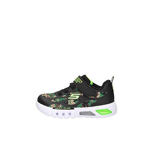 Skechers Kids Boys' Flex-Glow-Rondler Sneaker, Camo, 9 Medium US Toddler