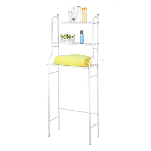 Preisvergleich Produktbild EBTOOLS Toilettenregal, 3-Tier Badregal Eisen Waschmaschinenregal Badezimmerregal WC-Regal für Badezimmer von Haus und Hotel 56 x 25 x 151cm(Blanc)