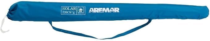 Sombrilla de playa protección UV 50+ Aremar resistente al viento con funda 4