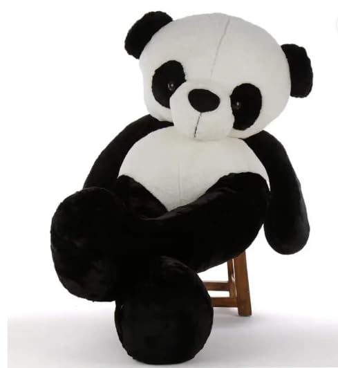 Image of JAI SHREE Soft Plush Teddy Bear for Kids & Girls | Cute Hugable Stuffed Toy with Bow for Birthday, Anniversary & Valentine's Dayt (Panda Black White, 6 Feet)