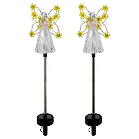 TYTOGE 2 Pack Angel Solar Lights LED Solar Garden Lights Outdoor Garden Decoration Waterproof Solar Lights for Halloween Christmas Cover