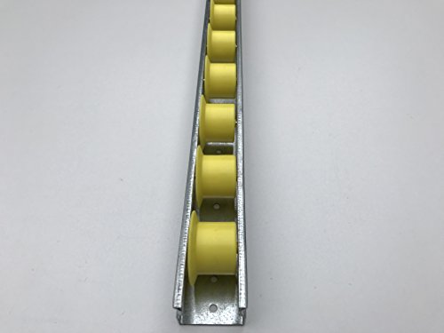 roller track flow rail roller gravity conveyor with flange wheels yellow (length: 0.5 m)