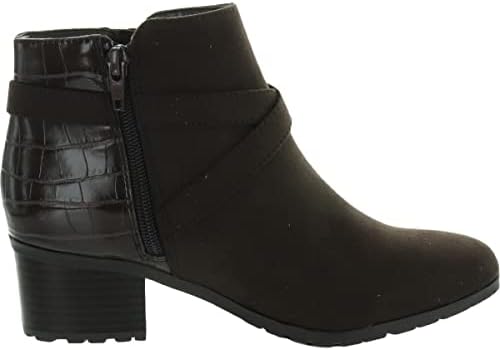 Karen Scott Women's Franccess Faux Leather Ankle Booties, Brown Mc, 9.5 | Image 1